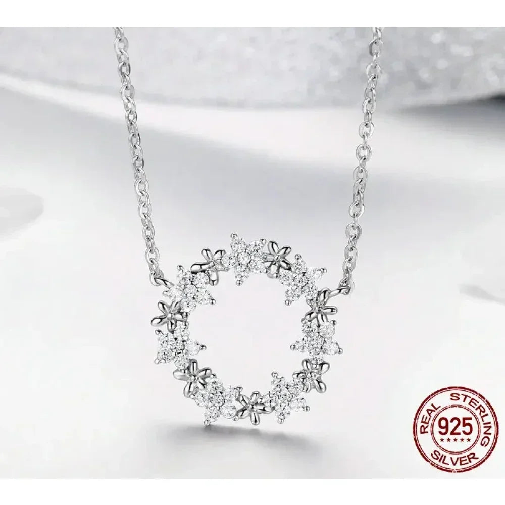 Dazzling Starry Night: 925 Silver Necklace & Ring Set With Cubic Zirconia - Velora Luxury Fashion
