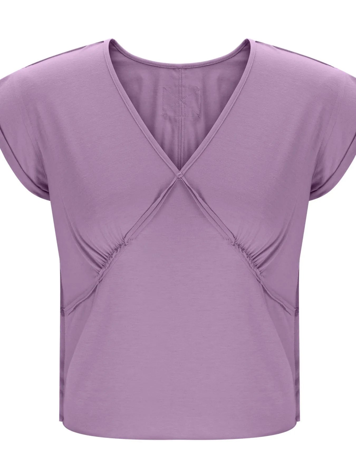 Deep V-Neck Cropped T-Shirt - Velora Luxury Fashion