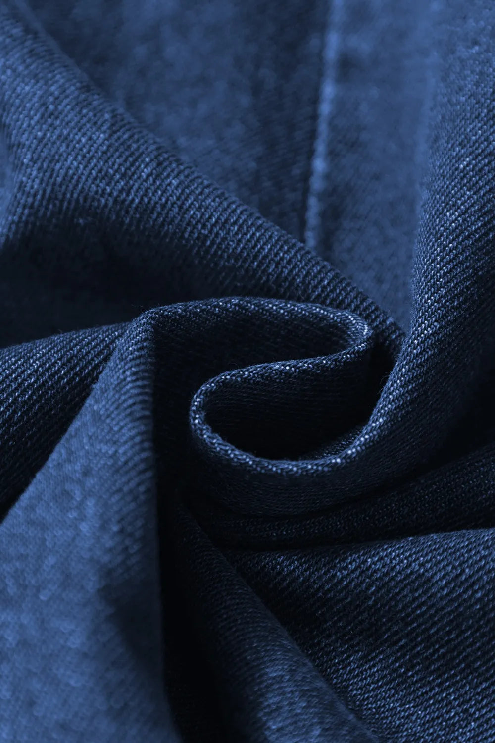 Denim Ruffled Zipped Front Belted Romper - Velora Luxury Fashion