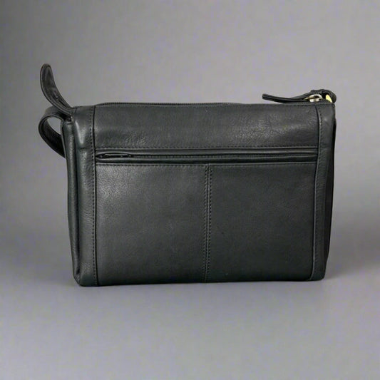 Derek Alexander Zip Top Leather Crossbody Bag - Velora Luxury Fashion