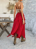 Devine Slit Drawstring Ruffled Skirt - Velora Luxury Fashion
