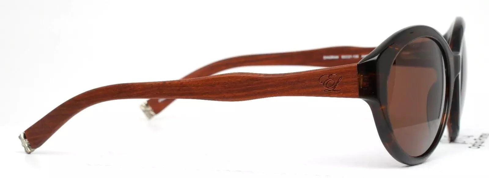 Diagram Amber Wood Womens Round Full Rim Sunglasses - Velora Luxury Fashion