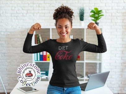 Diet Coke Rhinestone Shirt – Soda Lover Sparkle Bling Tee | Blingdazzel