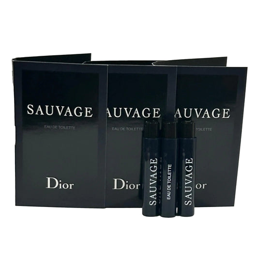 Dior Christian SAUVAGE MEN Sample Spray EDT Perfume Vial 1 ml /0.03 oz - 3 PCS - Velora Luxury Fashion