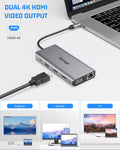 Docking Station 12 in 1 USB C Hub Triple Display Laptop Dock With HDMI USB VGA - Velora Luxury Fashion