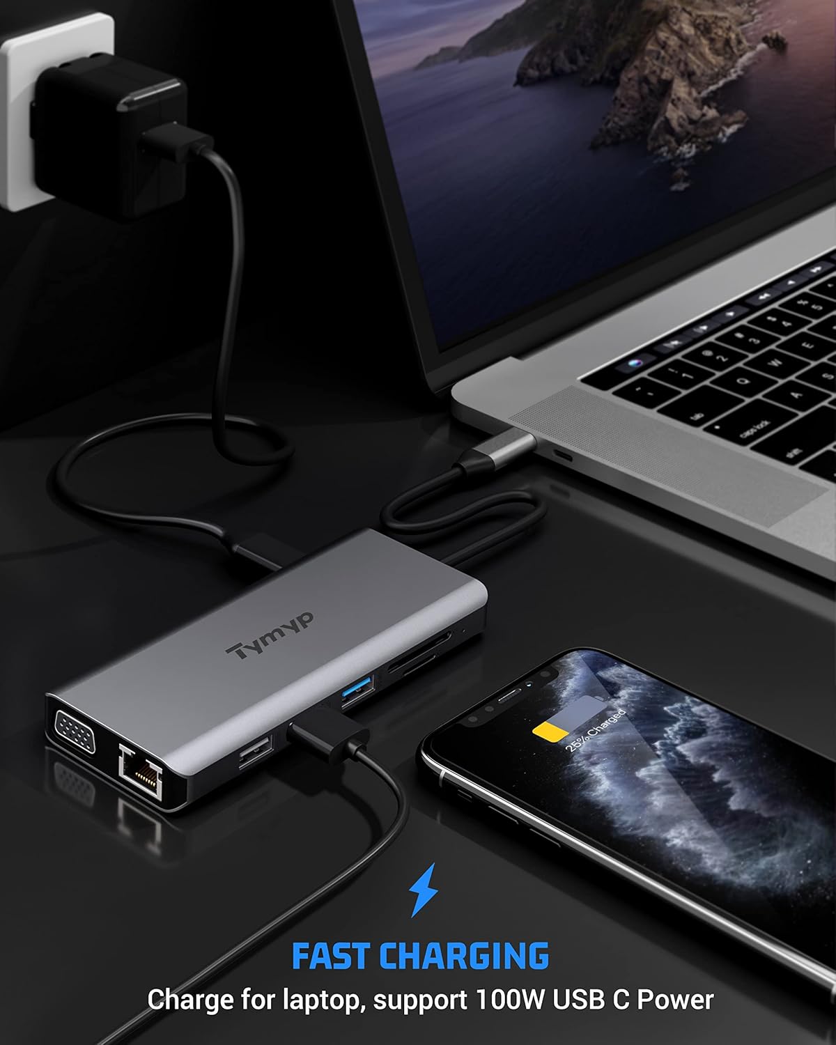 Docking Station 12 in 1 USB C Hub Triple Display Laptop Dock With HDMI USB VGA - Velora Luxury Fashion
