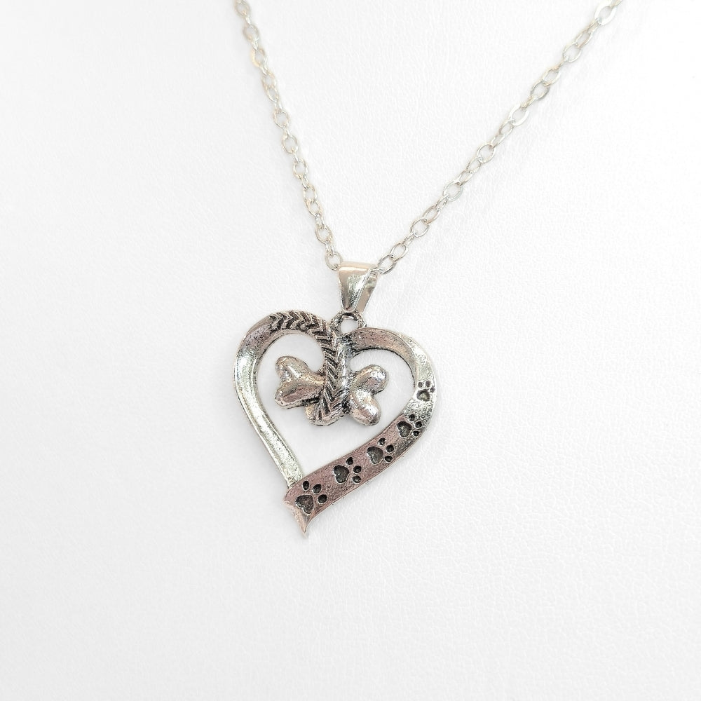 Heart & Bone Necklace - Velora