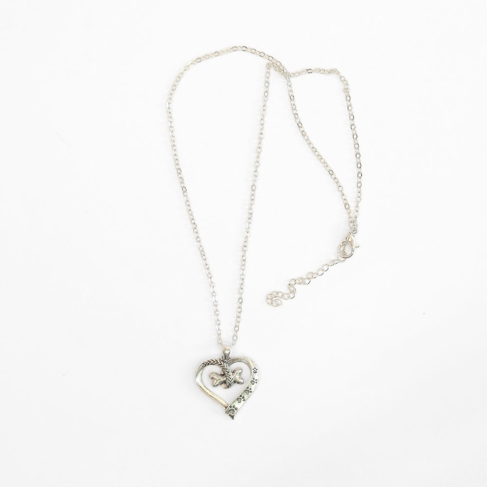 Heart & Bone Necklace - Velora