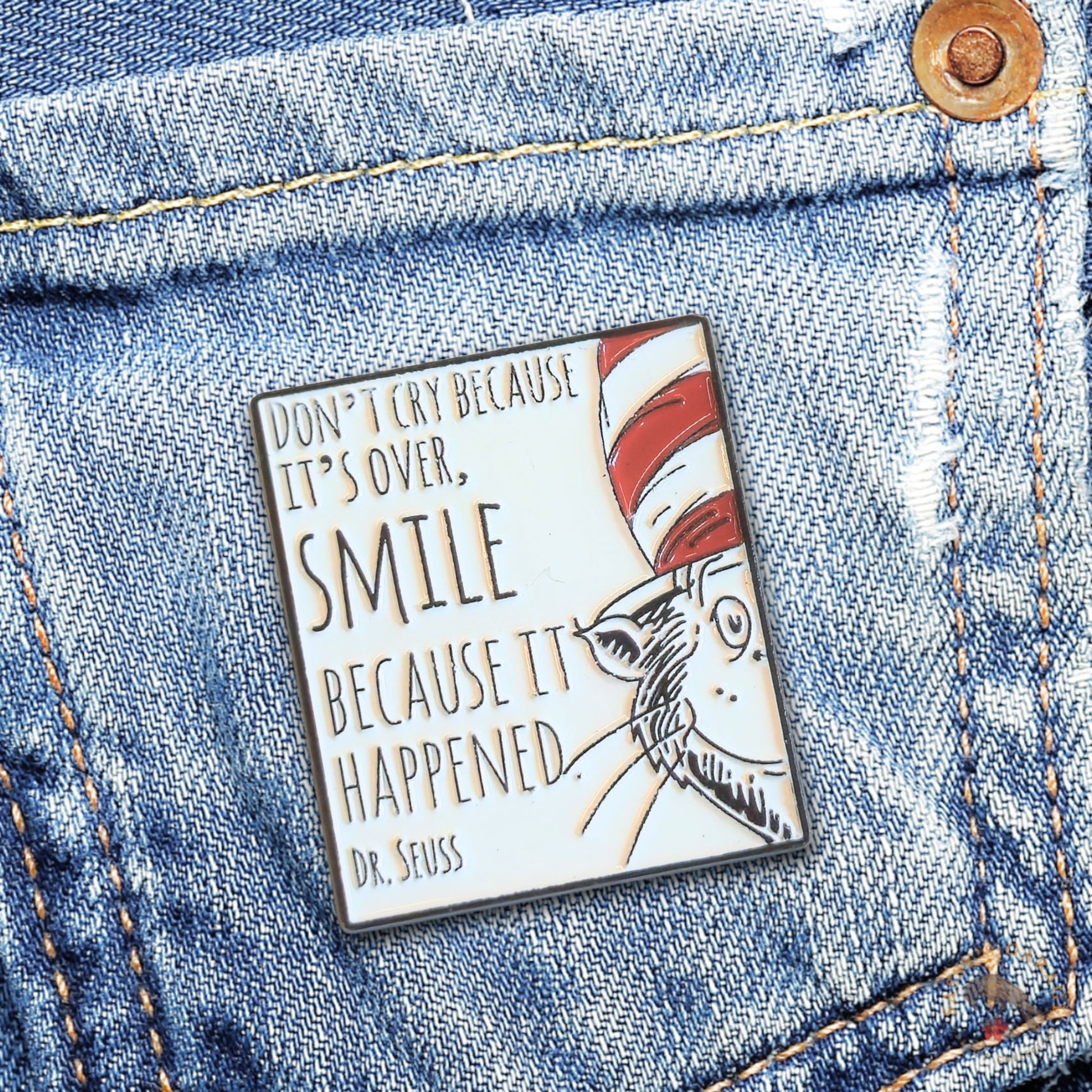 "Don't Cry Because It's Over, Smile Because It Happened" | Collectible Pin - Velora