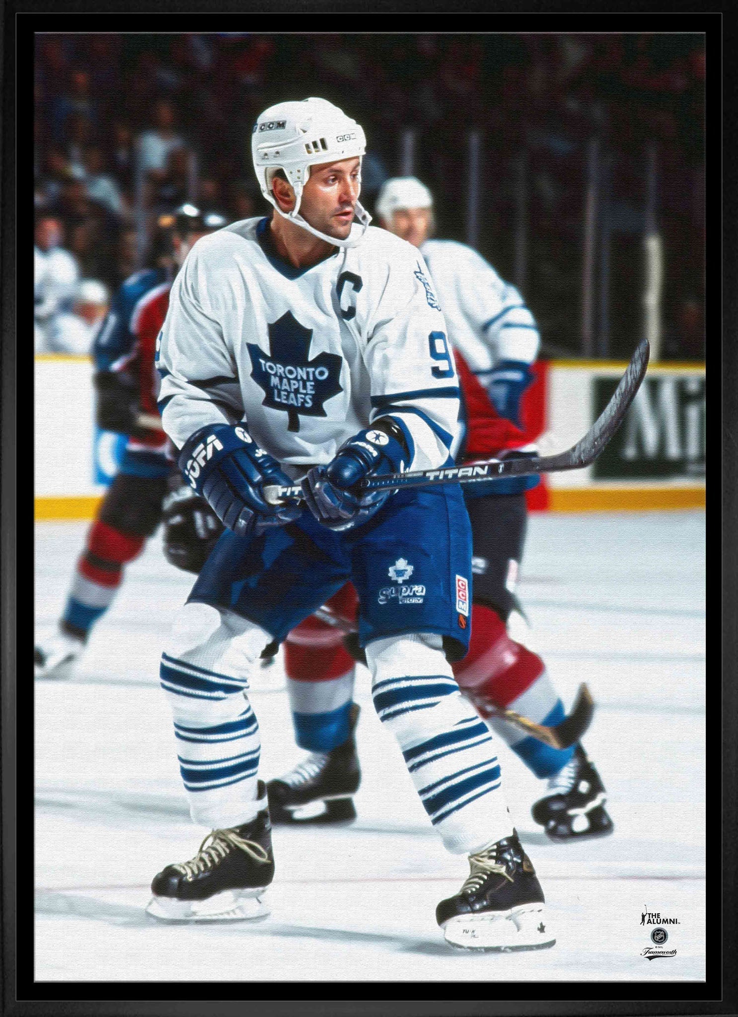 Doug Gilmour 20x29 Framed Canvas Maple Leafs Action-V - Velora Luxury Fashion