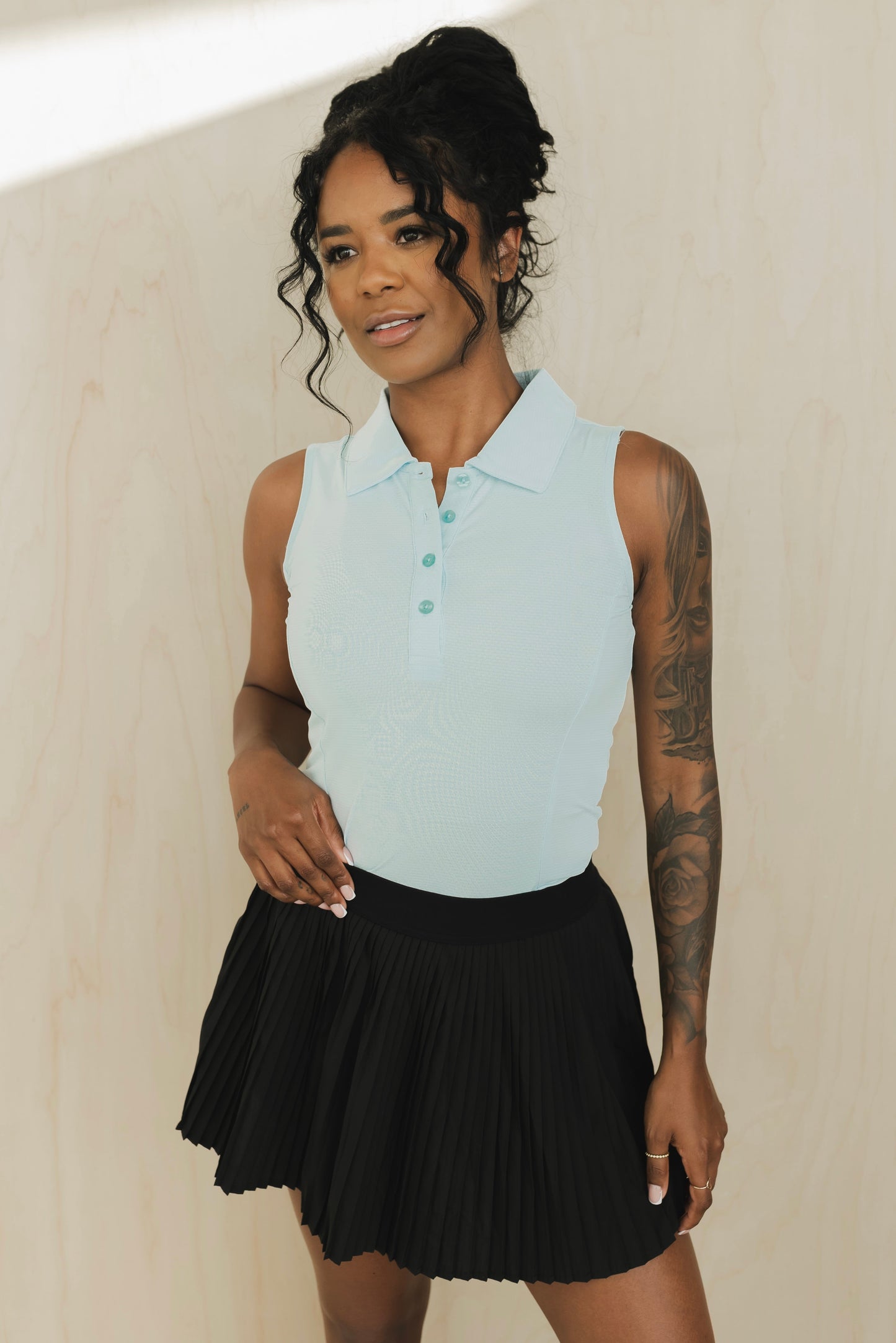 Sleeveless Polo Shirt - Velora Luxury Fashion