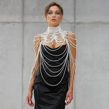 Pearl Body Chain – Adjustable Body Jewelry