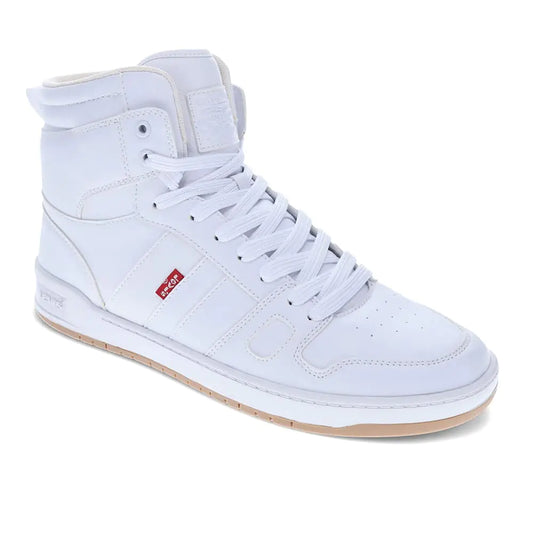 Levis Mens Trendsetter Sneakers White/Gum 9