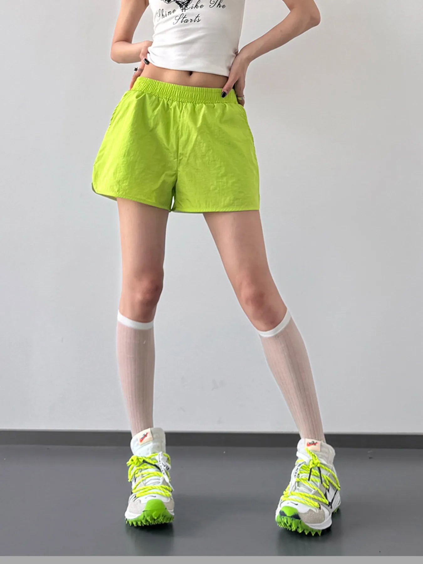 Elastic Waist Active Shorts - Velora Luxury Fashion