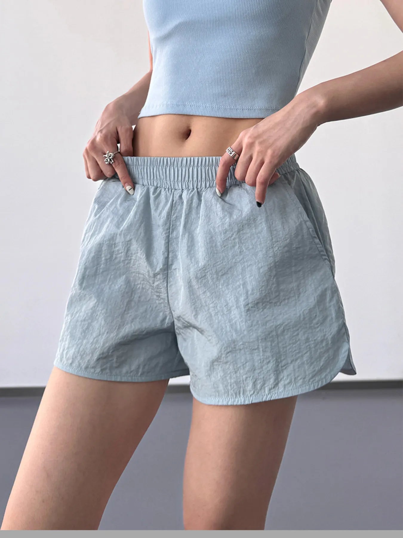 Elastic Waist Active Shorts - Velora Luxury Fashion