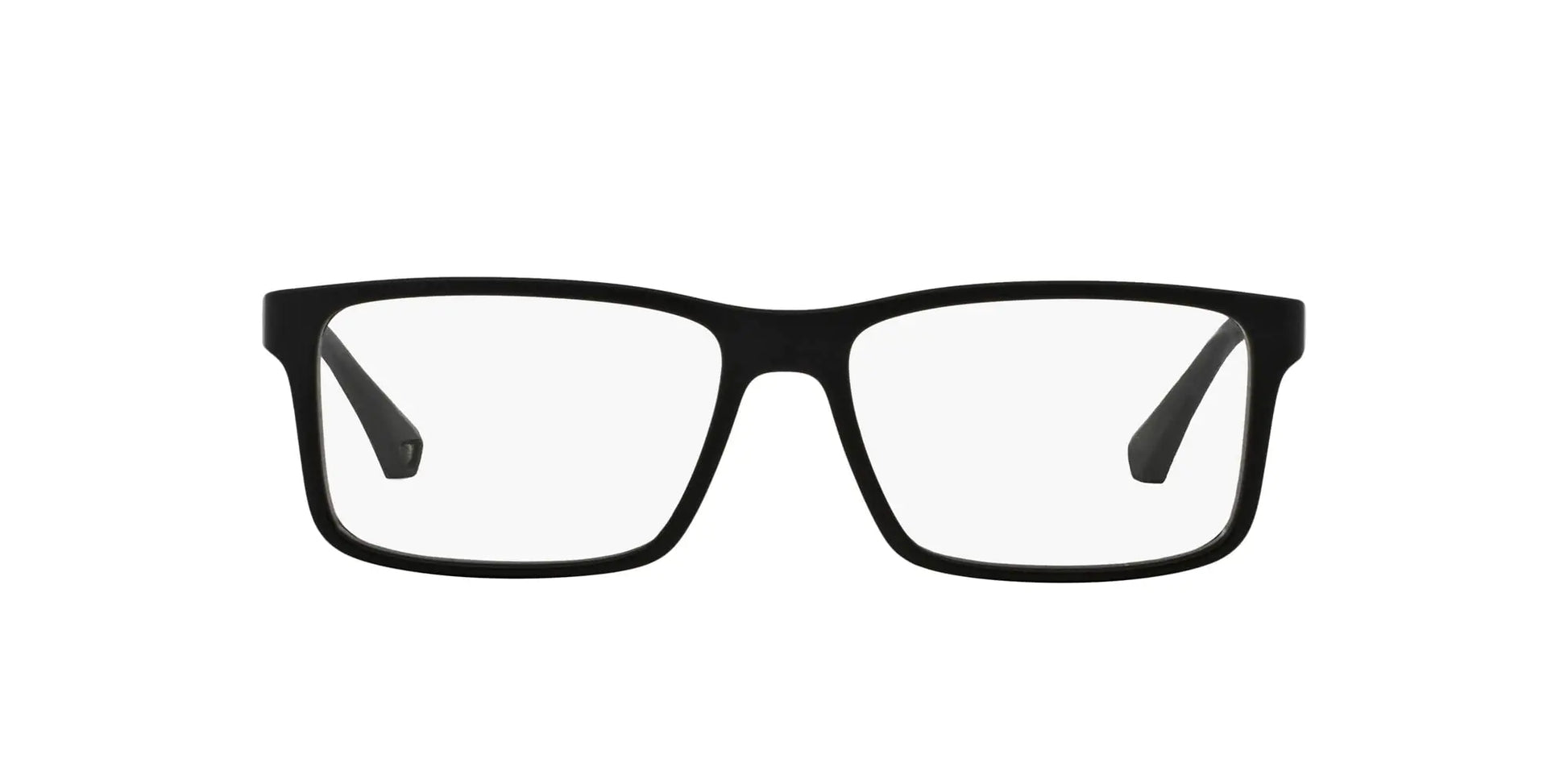 Emporio Armani Mens EA3038 Rectangular Sunglasses Rubber Black/Demo Lens 54 mm - Velora Luxury Fashion