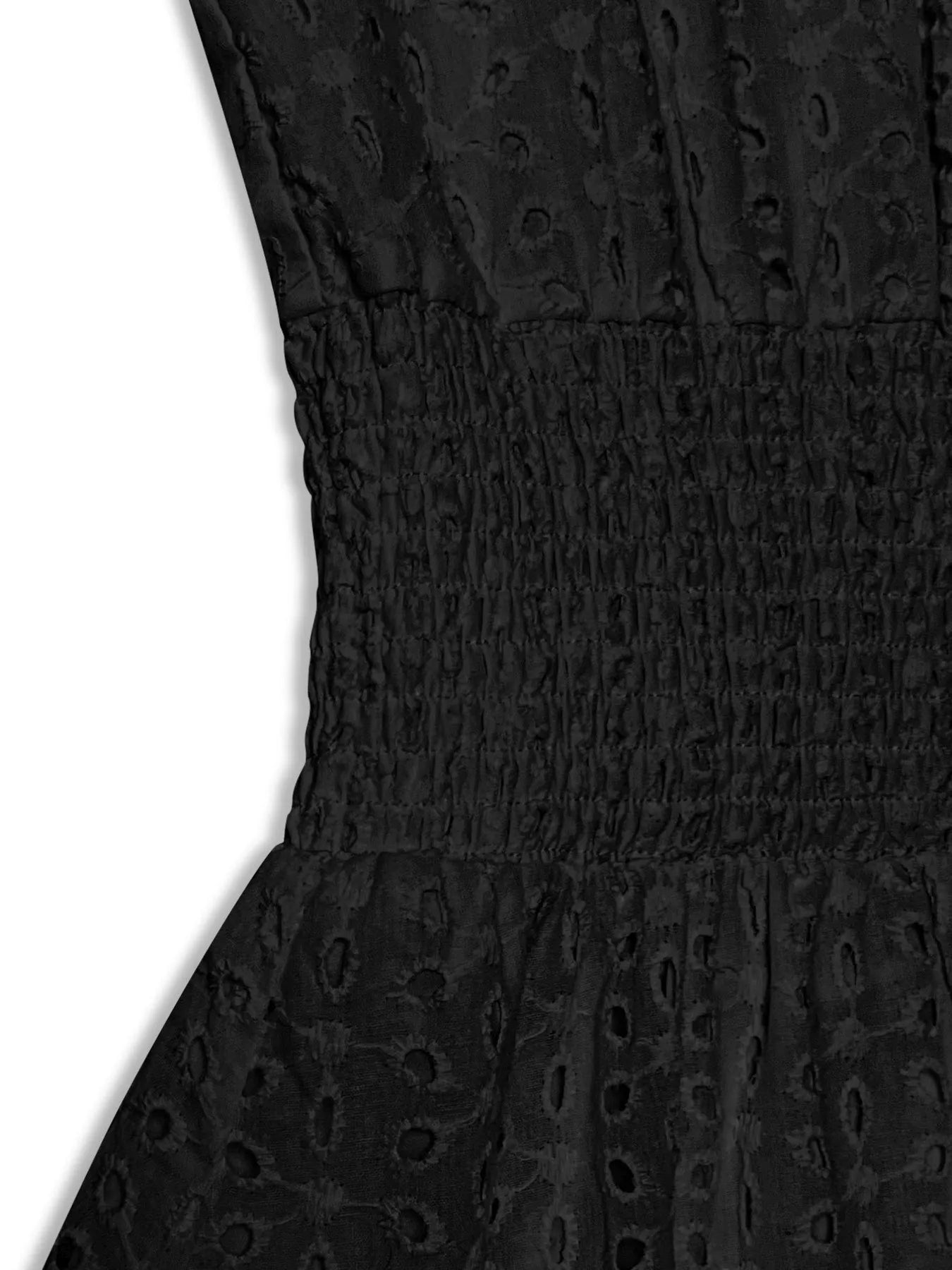 Eyelet Ruffled Cap Sleeve Mini Dress - Velora Luxury Fashion