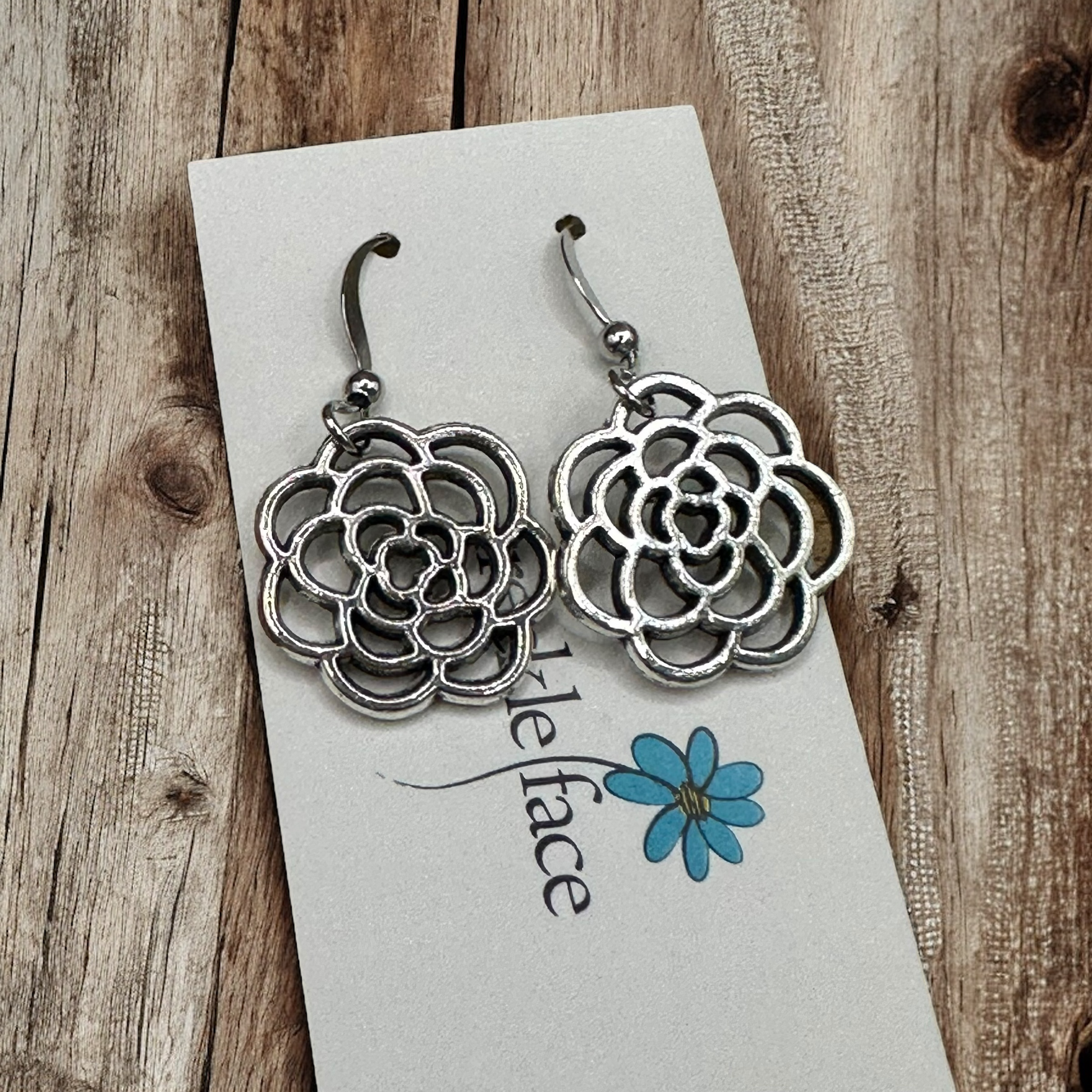 Rose Flower Earrings - Velora