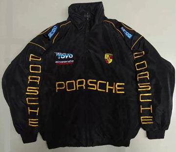 F1 Racing Jacket - Vintage Style Embroidered Outerwear - Velora Luxury Fashion