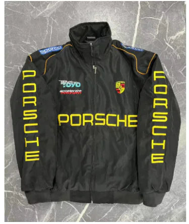 F1 Racing Jacket - Vintage Style Embroidered Outerwear - Velora Luxury Fashion