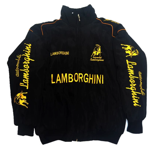 F1 Racing Motorcycle Jacket with Vintage Embroidery - Velora Luxury Fashion