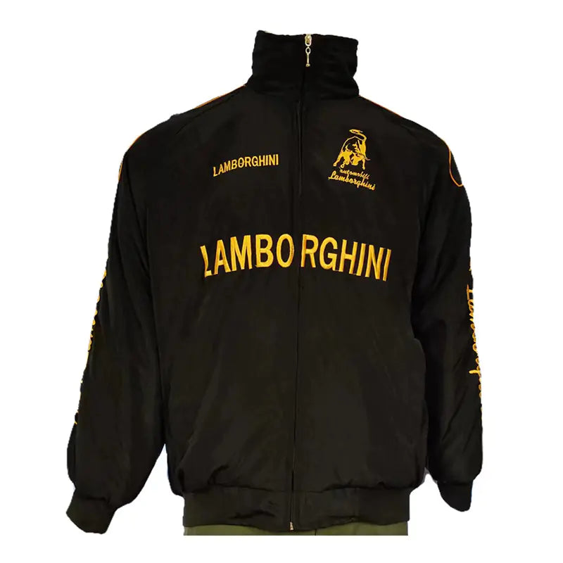 F1 Racing Motorcycle Jacket with Vintage Embroidery - Velora Luxury Fashion