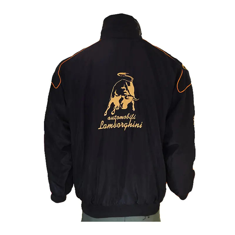 F1 Racing Motorcycle Jacket with Vintage Embroidery - Velora Luxury Fashion