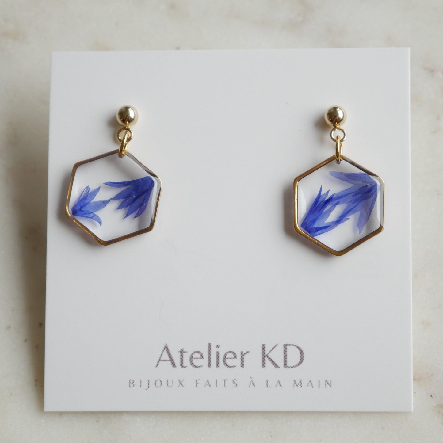 Boucles d'oreilles Blu - hexa(médium) - Velora