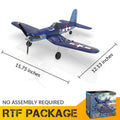 F4U Corsair Plane - 2.4GHz 4CH Warbird RC, 400mm Wingspan, One-Key Aerobatic - Velora Luxury Fashion