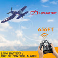 F4U Corsair Plane - 2.4GHz 4CH Warbird RC, 400mm Wingspan, One-Key Aerobatic - Velora Luxury Fashion