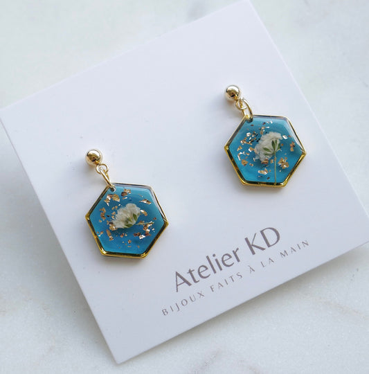 Boucles d'oreilles Céleste - hexa (moyen) - Velora
