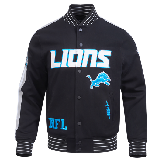 NFL DETROIT LIONS PRO GAME DAY MEN'S DBL KNIT JACKET FDL6411194-BSW - Velora