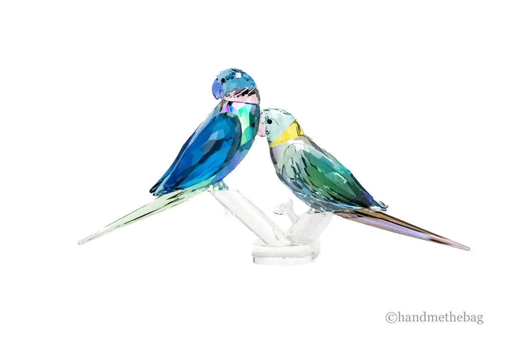 Swarovski Crystal Jungle Beats Fife & Fifer Parakeet Duo