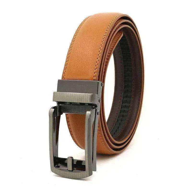 Fake Needle Belt Automatic Buckle Men Cowhide - Velora