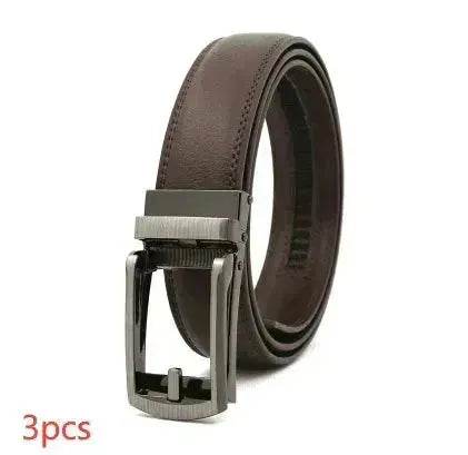Fake Needle Belt Automatic Buckle Men Cowhide - Velora