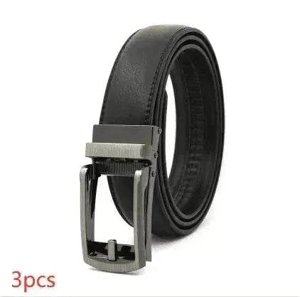 Fake Needle Belt Automatic Buckle Men Cowhide - Velora