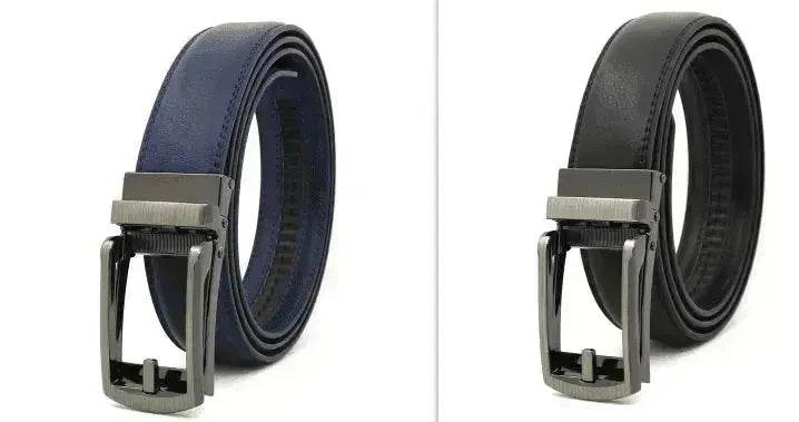 Fake Needle Belt Automatic Buckle Men Cowhide - Velora