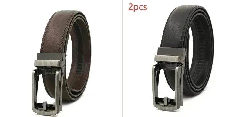 Fake Needle Belt Automatic Buckle Men Cowhide - Velora