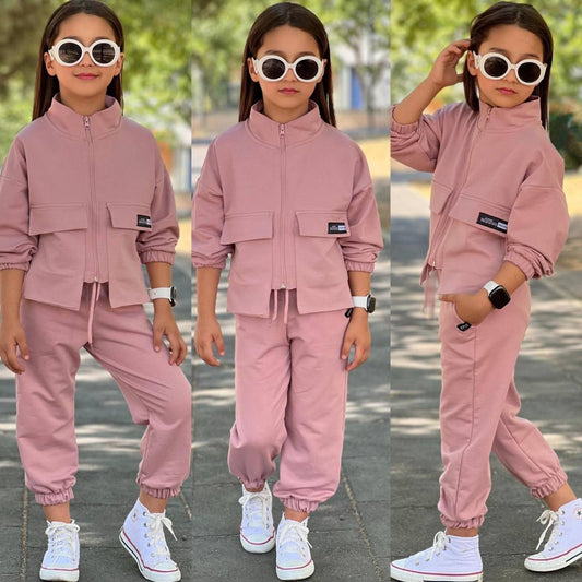 Fancy Pockets Girls Casual Set - Velora Luxury Fashion