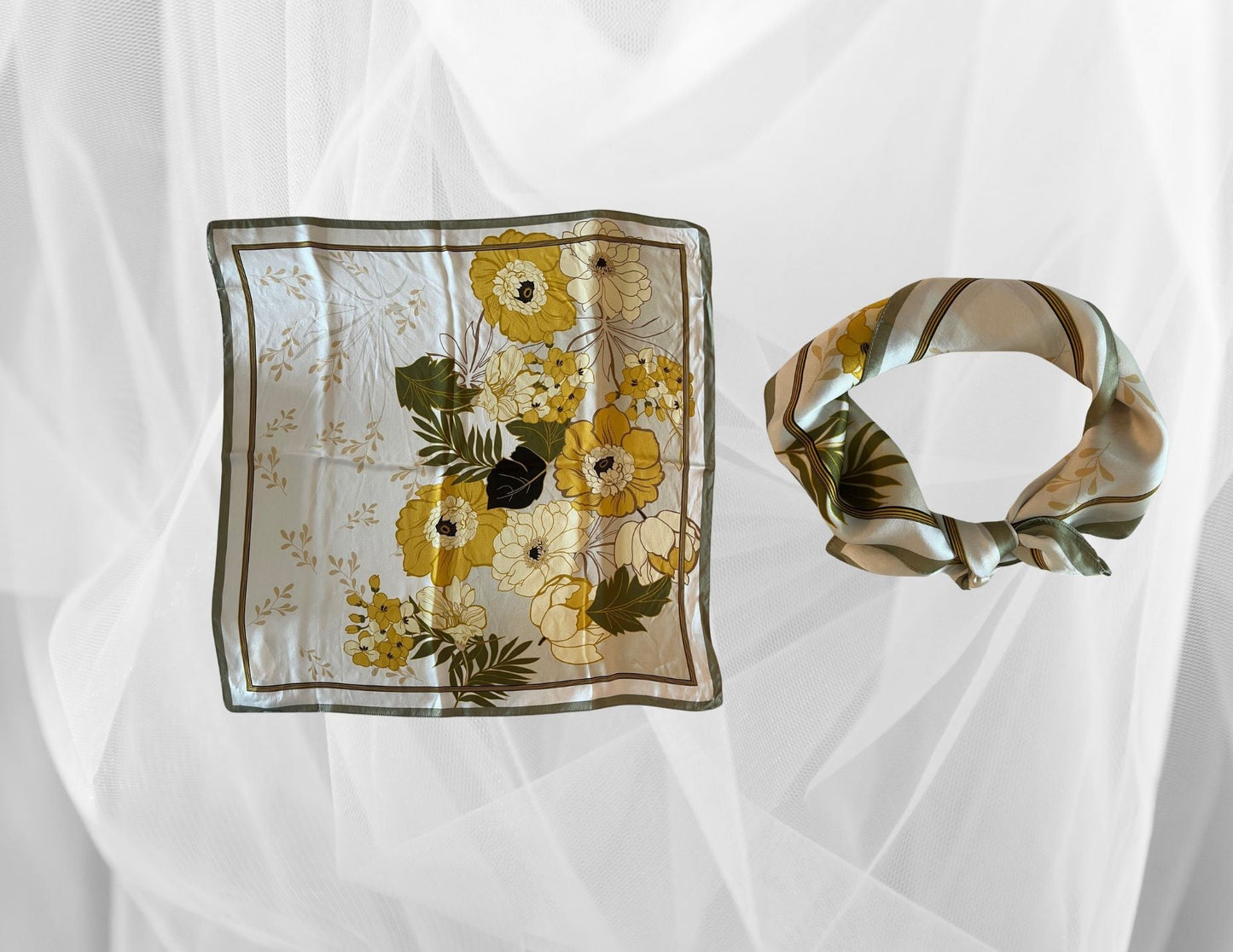 Forsters Finery Mulberry Silk Scarves. 26x26 inches Square - Velora