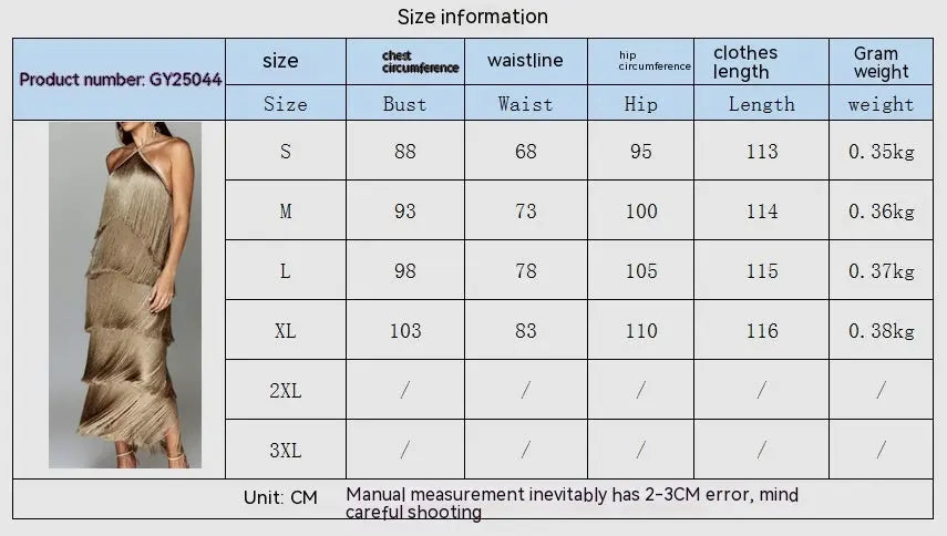 Fashion Halter Backless Sleeveless Tassel fringe  Dress EX-STOCK Canada