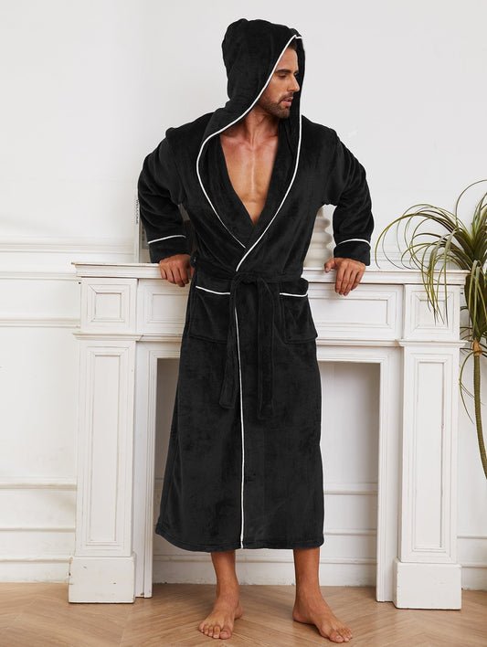 Fashion Men's Flannel Bathrobe Pajamas Women - Velora