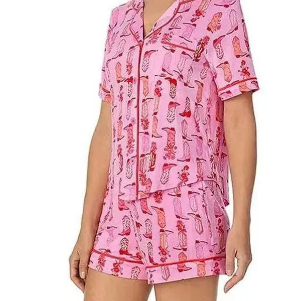 Fashion Striped Casual Two-piece Suit Pajamas For Women EX-STOCK Canada