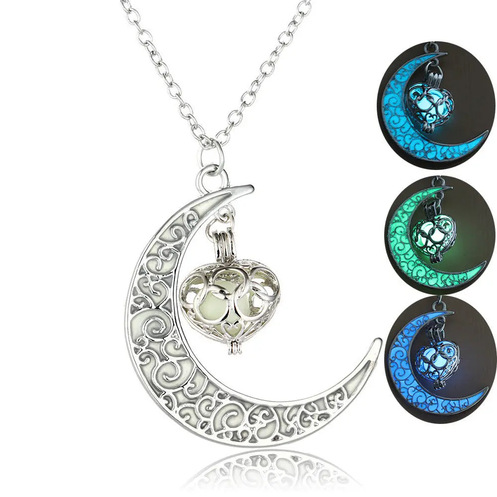 Fashion Trendy Men's Domineering Luminous Flame Dragon Necklace - Velora