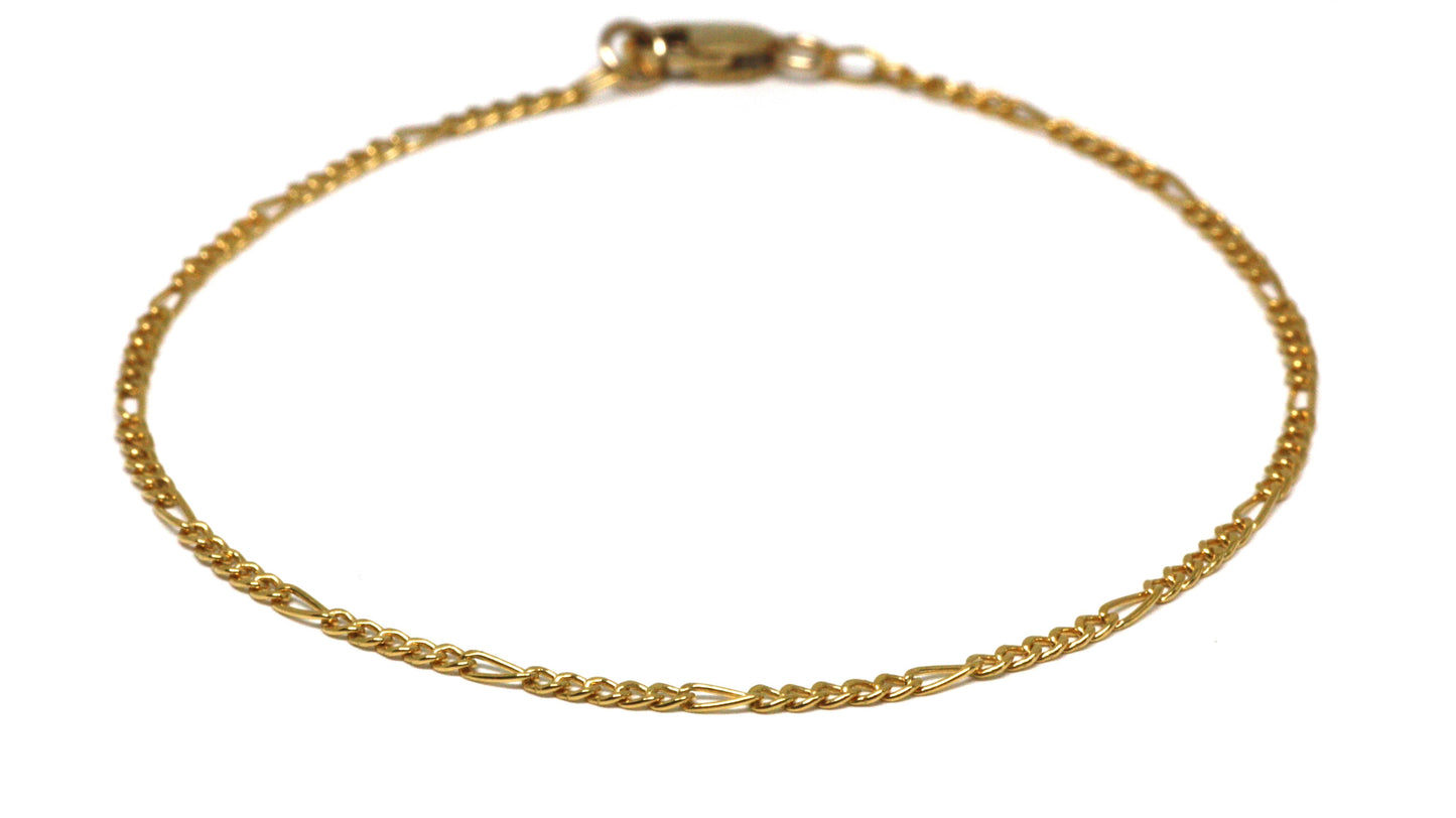 Figaro Gold Chain Bracelet - Velora Luxury Fashion