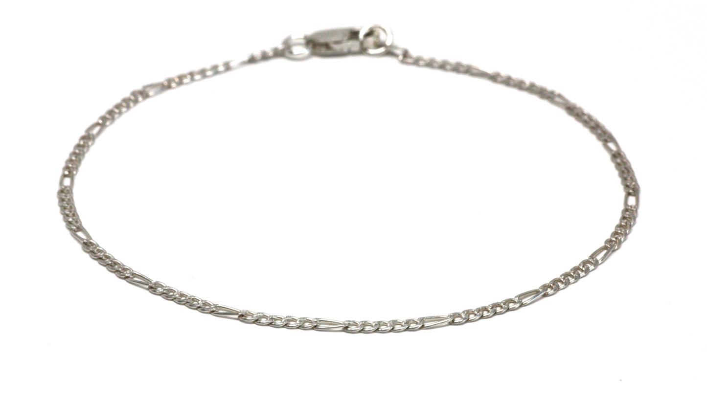 Figaro Silver Chain Bracelet - Velora Luxury Fashion