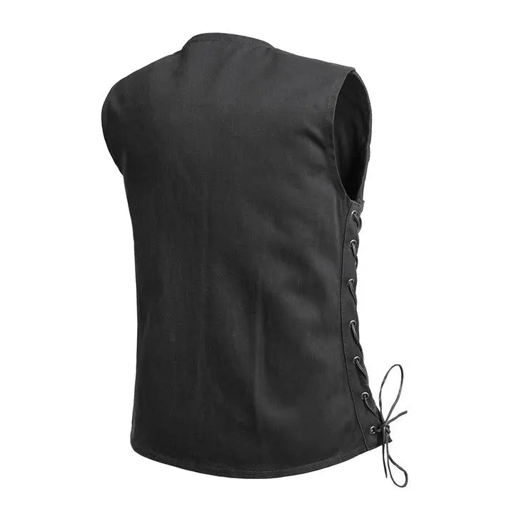 First MFG Co. Women's Tiff Motorcycle Twill Vest - Velora Luxury Fashion