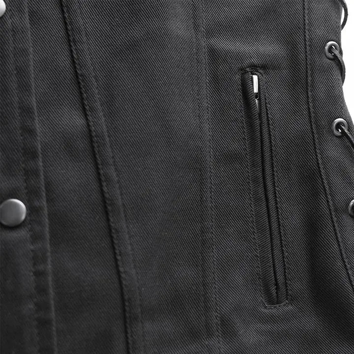 First MFG Co. Women's Tiff Motorcycle Twill Vest - Velora Luxury Fashion