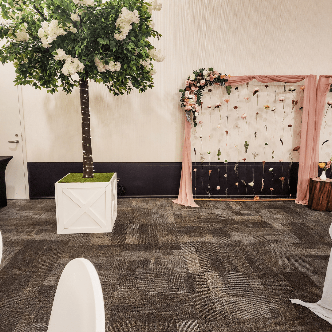 Floating Floral Backdrop Rental - Velora Luxury Fashion