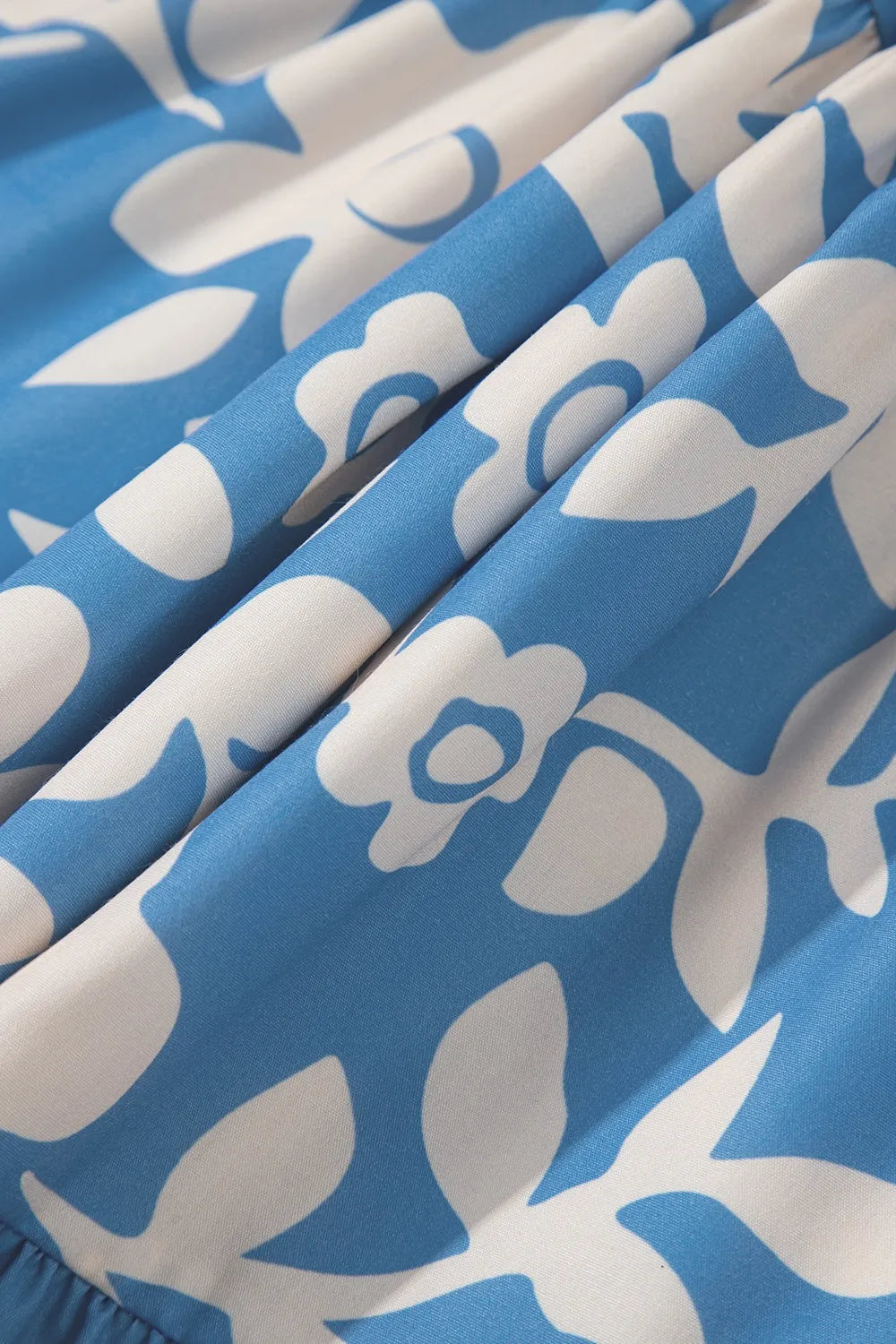 Floral Flutter Shoulder Tiered Flowy Midi Dress - Velora Luxury Fashion